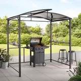 Konifera Grillpavillon Roma 2,45 x 1,5 m Grau/Braun