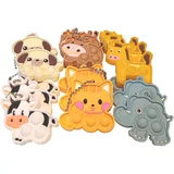 smile items Pop It Schlüsselanhänger mit Tieren, 18 Stück, Geburtstagsgeschenke für Kinder, Details zum Kindergeburtstag, mit Pinata-Füllung, Fidget Toy, Gastgeschenke, Geschenke für Grundschule