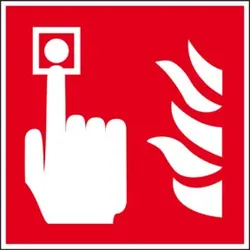 Eichner Brandschutzschild Brandmelder Rot