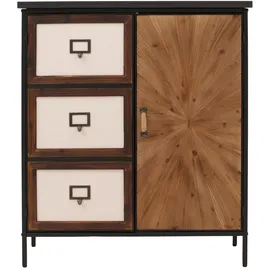 Mendler Apothekerkommode 94 x 80 x 35 cm Braun
