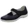 WALDLÄUFER Henni Slipper Bequemschuh aus Nubukleder in Blau in Weite H mit Klettverschluss. blau Gr. 39,5 EU