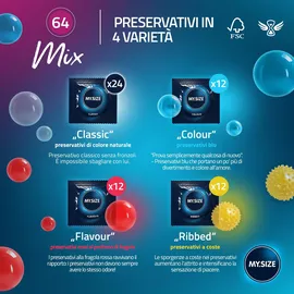 MY.SIZE Mix Kondom Set Größe 6, 64mm 60 St Kondome