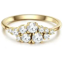 Glanzstücke München Ring aus Sterling Silber mit Zirkonia in gelbgold | Gr.: 56