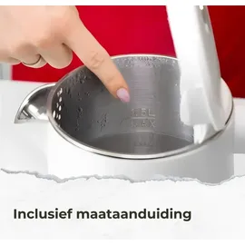 MPM MCZ-120 Wasserkocher 1,5L mit Doppelwand-Design, Temperaturregelung 40-100°C, Edelstahl-Innenbehälter, 2200W, Geräuscharm, Weiß