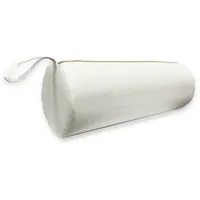 quirumed Rollkissen, 55 x 20 cm, weiß, Kunstleder, ergonomisch, mit Schaumstoff gefüllt, für Yoga, für Fitness, für Massage