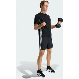 adidas Workout Essentials Base 3 Stripes Woven Shorts Black/White S