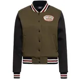 Queen Kerosin Heartbreak Garage Collegejacke grün S