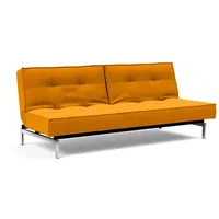 INNOVATION LIVING Schlafsofa Splitback Chrom Stoff Gelb Curry
