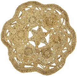 Sisalteppich CARPETFINE "Juteteppich Paul", beige (natur), H:13mm Ø:150cm, Jute, Teppiche, natürliches Pflanzenmaterial von Hand gewebt, Boho Style