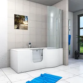 AcquaVapore Seniorendusche und Wanne mit Whirlpool S12D-TH-AIR-L-EC Dusche 170x8