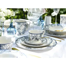 CreaTable Adelaide Kaffeeservice 12-tlg. blau/nostalgischer Vintage Dekor