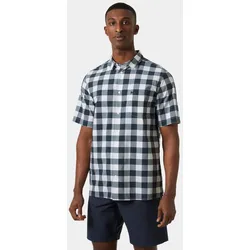 Helly Hansen Kurzarmhemd Fjord QD 2.0 (angenehmes Tragegefühl) navyblau/weiss Herren