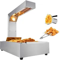 VEVOR Pommes-Frites-Speisewärmer, 750 W kommerzielle Lebensmittel-Heizlampe, elektrische Edelstahl-Wärmelicht-Abgabestation, Arbeitsplatte 104-12...