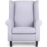 Konsimo Konsimo® Ohrensessel, Hellgrau, Rechteckig, 82x105x97 cm, Hergestellt in Europa, Wohnzimmer, Sessel, Ohrensessel