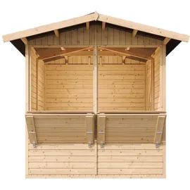 TIMBELA Marktbude 2,53 x 2,63 m Beige