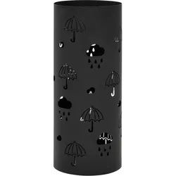 vidaXL Regenschirmständer Regenschirm-Motiv Stahl Schwarz