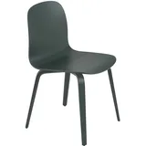 Muuto Visu Chair, wood base, dunkelgrün