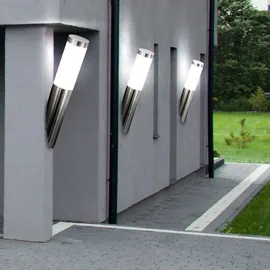 GLOBO LED Wandbeleuchtung 2er Set E27 (IP44) silber