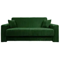 Paspartur Schlafsofa 2-Sitzer Schlafsessel 199x104x87 cm Gästebett Sofa mit, Schlaffunktion Bonell-Federung Automatik 160x191 cm Bettkasten grün