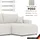 idohome Ecksofa 3-Sitzer mit Schlaffunktion und Bettkasten Beige