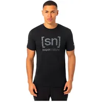 super.natural Logo Lines schwarz/grau M