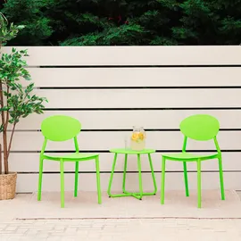 Homestyle4u Gartenstuhl Kunststoff grün 4er Set