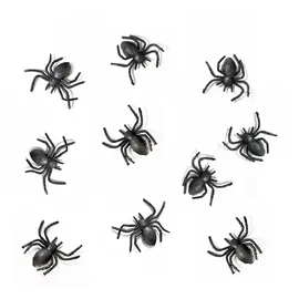 Partydeco Spinnen Deko 3x3 cm 10 St. Schwarz
