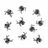 Partydeco Spinnen Deko 3x3 cm 10 St. Schwarz