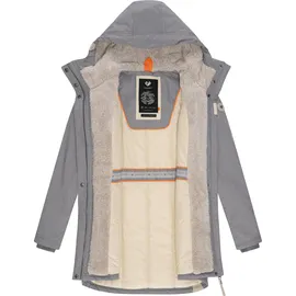 Ragwear Wintermantel "Elsie Melange", Damen, Gr. XXXL(46), grau, Obermaterial: 100% Polyester. Innenfutter: 100% Polyester. Wattierung: 100% Polyester, figurumspielend ca.