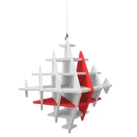 Platino24 Wandpaneel CUBO rot 2 St. 40 x 40