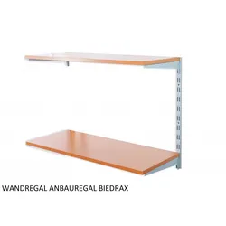 Wandregal - Anbauregal 35 x 40 x 50 cm, Farbe silber - 2 Fachboden Kirsche