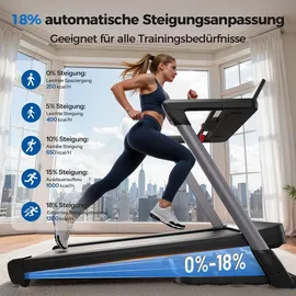 YoSuDa Laufband 1–14 km/h schwarz