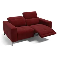 Sofanella 2-Sitzer Stoff MARBELLA, Relaxsofa, Designsofa, Designer Couch, Italienisches Sofa, 2er Sofa rot