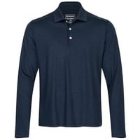 Kaipara - Merino Sportswear Langarmshirt URBAN LIMITED Merino Poloshirt Herren Langarm Regular 200 (1-tlg) aus reiner Merinowolle Made in Germany blau M