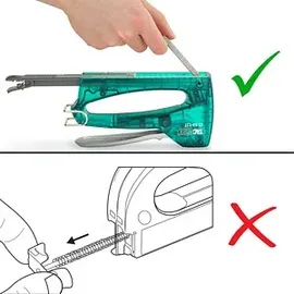 tacwisetm Handtacker Z2 53-13T transparent / grün, 1 St.
