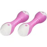 Ultrasport Fitness Hantel Set, ergonomische Form, auch mit schwitzenden Fingern sehr rutschsicher und angenehm in der Hand , Hantelset für zuhause oder Fitnessstudio, pink