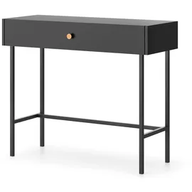 Selsey Schminktisch Makeup Tisch Frisiertisch Kosmetiktisch 93 cm Mit Schublade Metallbeine Pulverbeschichtet Schwarz Divenos