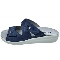 ROHDE Pantolette Leder Glitzer Druck Strass Wechselfußbett Rivella 5729, Größe:40 EU