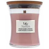 Woodwick Pressed Blooms & Patchouli mittelgroße Sanduhr Kerze 275 g