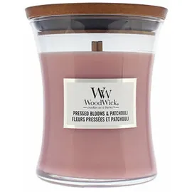 Woodwick Pressed Blooms & Patchouli mittelgroße Sanduhr Kerze 275 g