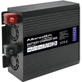 Qoltec intelligente professionelle Monolith-Ladegerät für LiFePO4-, AGM-, GEL- SLA-Batterien 50 A, 12 V)