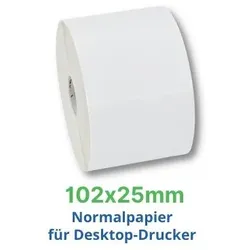 Zebra Z-Select 2000T, Etikettenrolle, Normalpapier, 102x25mm, 800274-105