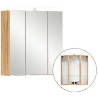 Lomadox Badezimmer 3D-Spiegelschrank 60 cm breit VIDAGO-03 in Wotan