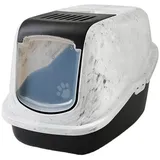 Savic Katzentoilette Nestor Marble 56 x 39 x 38,5 cm Weiß/Grau/Schwarz