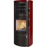 Kaminofen Hark 44-5.Roma GT ECOplus 5 kW - Ofenkacheln: bordeaux-rot - Korpus: graphit