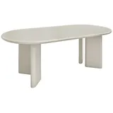 VCM Esstisch Nagano 220 x 100 cm Lack Beige Sand
