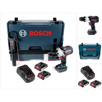 Bosch Professional, Bohrmaschine + Akkuschrauber, Bosch GSB 18V-85 C Akku Schlagbohrschrauber 18V 85Nm 1/2" Brushless + 2x Akku 2,0Ah + Ladegerät + L- (Akkubetrieb)