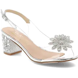 Silberne Sandalen S.Barski Elegante Damenschuhe, 41