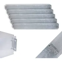 UNUS Rasenkante Beeteinfassung Metall in Silber | Gr.: onesize