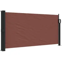 furnicato Seitenmarkise 100 x 300 cm Braun Polyester